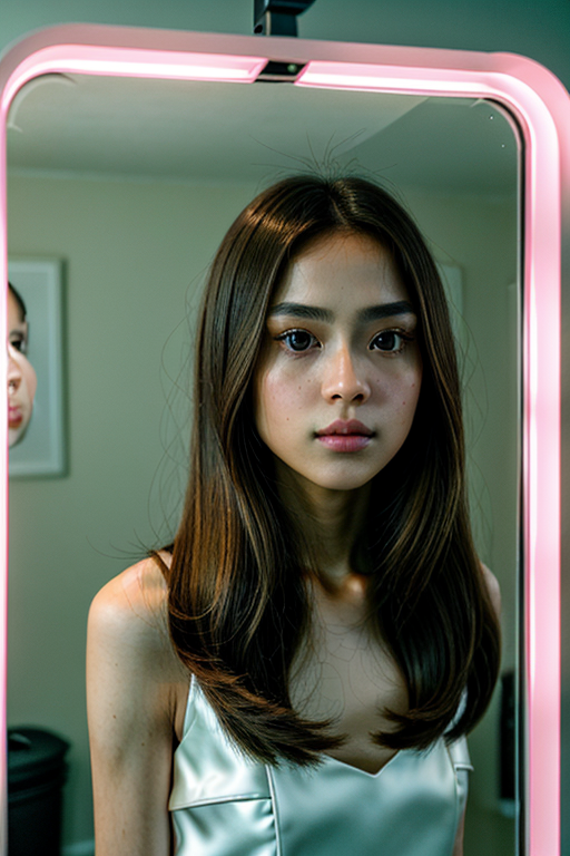 mirror photo pose girl simple